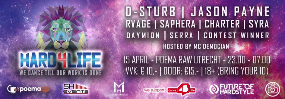 dance4life poema utrecht hardstyle goede doel jason payne