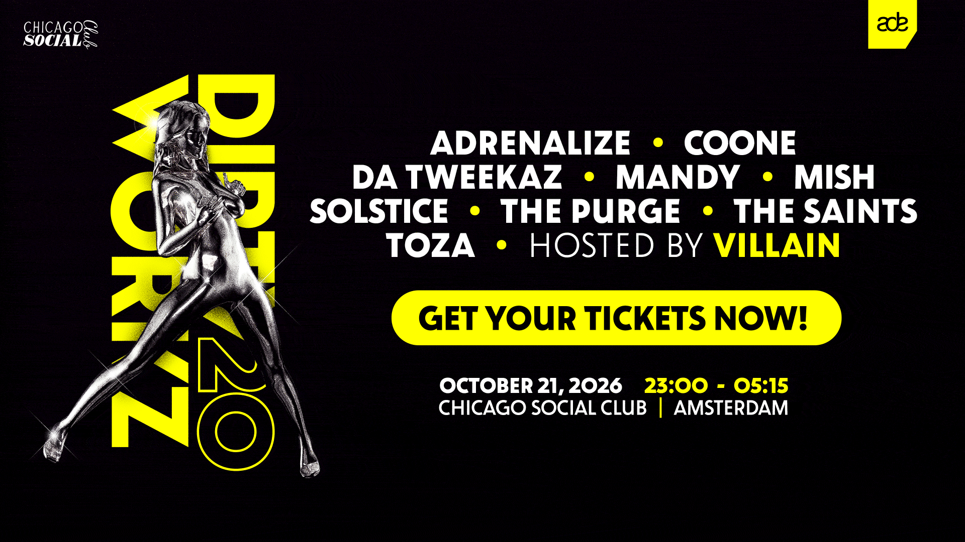 Join Dirty Workz during Amsterdam Dance Event 2026!